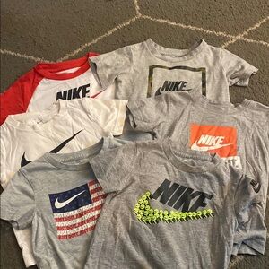 Nike Kids Graphic T-Shirts - Gray, Red, White